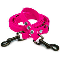 Produktbild von Emmy & Pepe Biothaneleine Pink 16mm mit 3m Länge und schwarzem Bolzenkarabiner