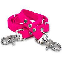 Produktbild von Emmy & Pepe Biothaneleine Pink 20mm 2m mit Scherenkarabiner Silber
