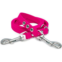 Produktbild von Emmy & Pepe Biothaneleine Pink 20mm 2m mit silbernem Bolzenkarabiner