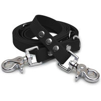 Produktbild von Emmy & Pepe Biothaneleine Schwarz 20mm 2.50m mit Scherenkarabiner Silber