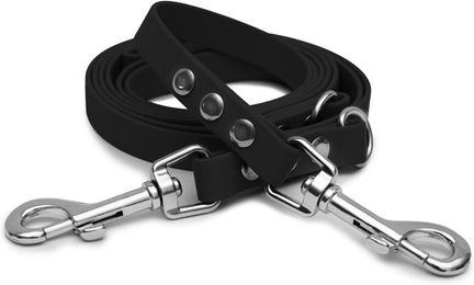 Emmy & Pepe Biothaneleine Schwarz 20mm 2.50m mit silbernem Bolzenkarabiner – Bild 1 von 1