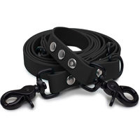 Produktbild von Emmy & Pepe Biothaneleine Schwarz 20mm 2m mit Scherenkarabiner Schwarz
