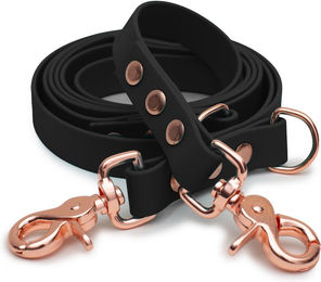 Emmy & Pepe Biothaneleine Schwarz 20mm 3m mit Sicherheitskarabiner Silber – Bild 1 von 1