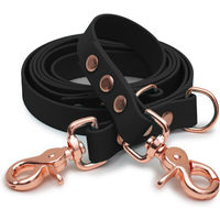 Produktbild von Emmy & Pepe Biothaneleine Schwarz 20mm 3m mit Sicherheitskarabiner Silber