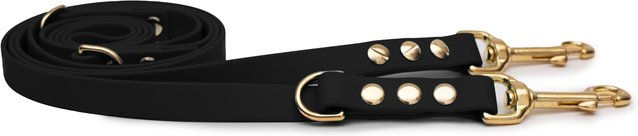 Emmy & Pepe Biothaneleine Schwarz 25mm 2.50m mit Bolzenkarabiner Gold – Bild 1 von 1