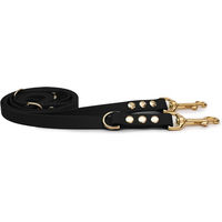 Produktbild von Emmy & Pepe Biothaneleine Schwarz 25mm 2.50m mit Bolzenkarabiner Gold