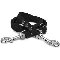 Produktbild von Emmy & Pepe Biothaneleine Schwarz 25mm 2.50m mit silbernem Bolzenkarabiner