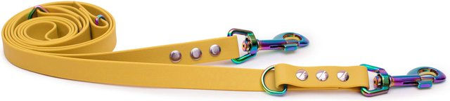 Emmy & Pepe Biothaneleine Sonnengelb 16mm 2m mit Regenbogen Bolzenkarabiner – Bild 1 von 1