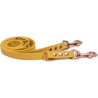 Produktbild von Emmy & Pepe Biothaneleine Sonnengelb 16mm 3m mit Bolzenkarabiner Rosegold