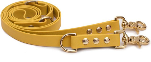 Emmy & Pepe Biothaneleine Sonnengelb 20mm 1.20m mit Scherenkarabiner Gold – Bild 1 von 1