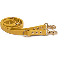 Produktbild von Emmy & Pepe Biothaneleine Sonnengelb 20mm 1.20m mit Scherenkarabiner Gold