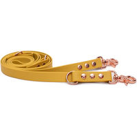Produktbild von Emmy & Pepe Biothaneleine Sonnengelb 20mm 1.20m mit Scherenkarabiner Rosegold