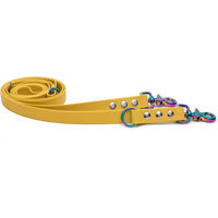 Produktbild von Emmy & Pepe Biothaneleine Sonnengelb 20mm 2m mit Scherenkarabiner Regenbogen
