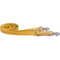 Produktbild von Emmy & Pepe Biothaneleine Sonnengelb 20mm 2m mit Scherenkarabiner Silber