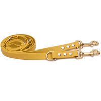 Produktbild von Emmy & Pepe Biothaneleine Sonnengelb 20mm 3m mit schwarzem Sicherheitskarabiner