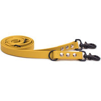 Produktbild von Emmy & Pepe Biothaneleine Sonnengelb 20mm x 3m mit schwarzem Scherenkarabiner