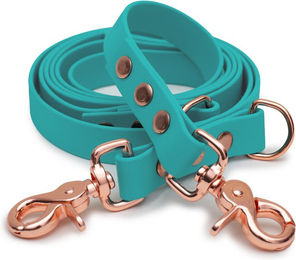 Emmy & Pepe Biothaneleine Türkis 20mm 2.50m mit Sicherheitskarabiner Silber – Bild 1 von 1