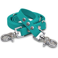 Produktbild von Emmy & Pepe Biothaneleine Türkis 20mm 2m mit Scherenkarabiner Silber