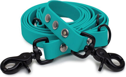 Emmy & Pepe Biothaneleine Türkis 20mm 2m mit schwarzem Scherenkarabiner – Bild 1 von 1