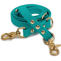 Produktbild von Emmy & Pepe Biothaneleine Türkis 20mm 3m mit Scherenkarabiner Gold