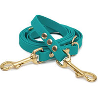 Produktbild von Emmy & Pepe Biothaneleine Türkis 25mm 3m mit Bolzenkarabiner Gold