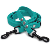 Produktbild von Emmy & Pepe Biothaneleine Türkis 25mm 3m mit schwarzem Bolzenkarabiner