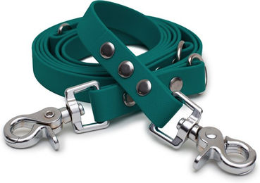 Emmy & Pepe Biothaneleine Waldgrün 20mm 2.50m mit Scherenkarabiner Silber – Bild 1 von 1
