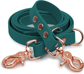 Emmy & Pepe Biothaneleine Waldgrün 20mm 2m mit schwarzem Sicherheitskarabiner – Bild 1 von 1