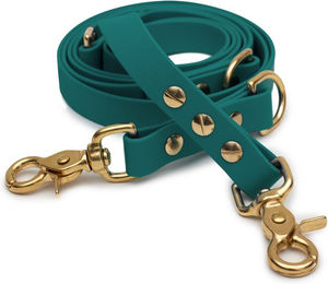 Emmy & Pepe Biothaneleine Waldgrün 20mm 3m mit Scherenkarabiner Gold – Bild 1 von 1