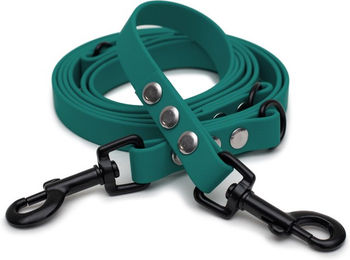 Emmy & Pepe Biothaneleine Waldgrün 25mm 2m mit schwarzem Bolzenkarabiner – Bild 1 von 1