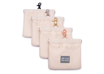Produktbild von Emmy & Pepe Futterbeutel Wau-Pocket Creme Rosa mit Metallverschluss