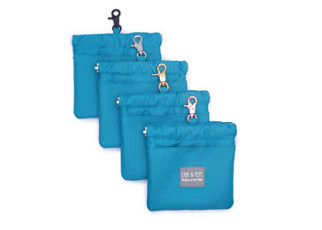 Produktbild von Emmy & Pepe Futterbeutel Wau-Pocket Leckerli-Tasche Türkis Schwarz mit Metallverschluss