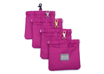 Produktbild von Emmy & Pepe Futterbeutel Wau-Pocket Magenta Silber aus Metall