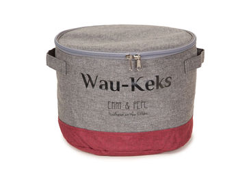 Produktbild von Emmy & Pepe Futtersack Wau-Keks in Bordeaux Rot Grau aus Polyester