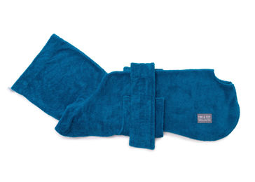 Produktbild von Emmy & Pepe Hundebademantel aus Bambusfaser Blau Größe L