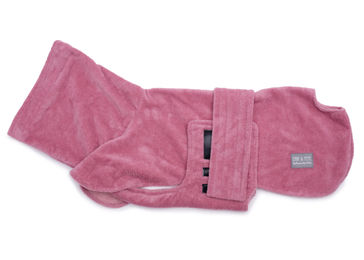 Produktbild von Emmy & Pepe Hundebademantel aus Bambusfaser in Rosa Grösse M mit OEKO-Tex 100 Zertifizierung