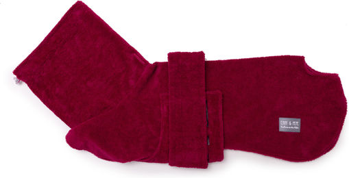 Emmy & Pepe Hundebademantel aus Bambusfaser Magenta Größe M – Bild 1 von 1