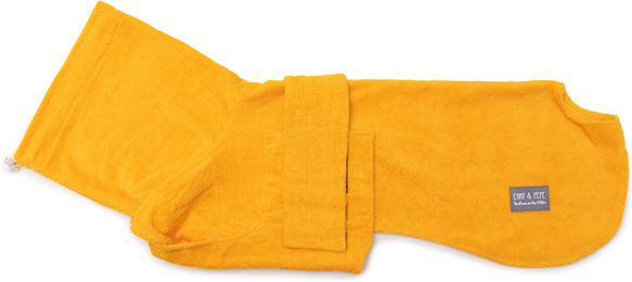 Emmy & Pepe Hundebademantel aus Bambusfaser Shiny Mustard Größe M – Bild 1 von 1