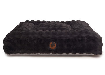 Produktbild von Emmy & Pepe Hundebett Cozy Bubble Black Eckig S 80x60cm mit Memory Foam zur Unterstützung von Gelenken und Muskulatur