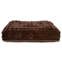 Produktbild von Emmy & Pepe Hundebett Cozy Bubble Braun Eckig L 120x100cm mit Memory Foam zur Unterstützung von Gelenken und Muskulatur