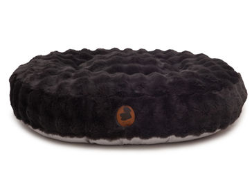 Produktbild von Emmy & Pepe Hundebett Cozy Bubble Schwarz Oval L 120x100cm mit Memory Foam zur Unterstützung von Gelenken und Muskulatur