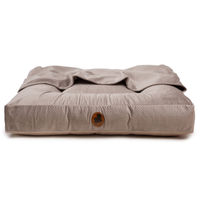 Produktbild von Emmy & Pepe Hundebett mit Höhle ZickZack Taupe Beige Memory Foam Größe M