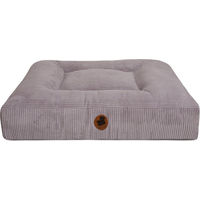 Produktbild von Emmy & Pepe Hundebett Wau-Bed Cord Hellgrau Eckig Größe M 100x80cm