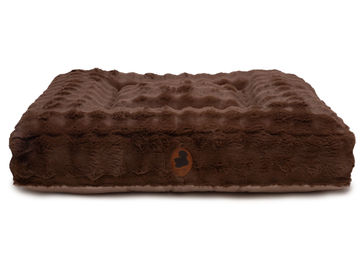 Produktbild von Emmy & Pepe Hundebett Wau-Bed Cozy Bubble Braun Eckig XL mit Memory Foam