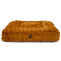 Produktbild von Emmy & Pepe Hundebett Wau-Bed Cozy Bubble Mustard Eckig S 80x60cm mit Memory Foam für Gelenke und Muskulatur