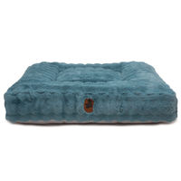 Produktbild von Emmy & Pepe Hundebett Wau-Bed Cozy Bubble Petrol Eckig S 80x60cm mit Memory Foam