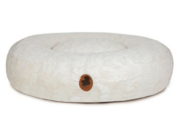 Produktbild von Emmy & Pepe Hundebett Wau-Bed Wild Wave Creme Oval L 120x100cm mit Memory Foam