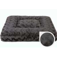 Produktbild von Emmy & Pepe Hundebett Wau-Bed Wild Wave Dark Grey Eckig M 100x80cm mit Memory Foam zur Unterstützung von Gelenken und Muskulatur