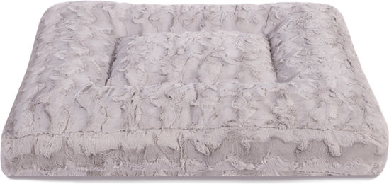 Emmy & Pepe Hundebett Wau-Bed Wild Wave Light Grey Eckig Größe M 100x80cm – Bild 1 von 1