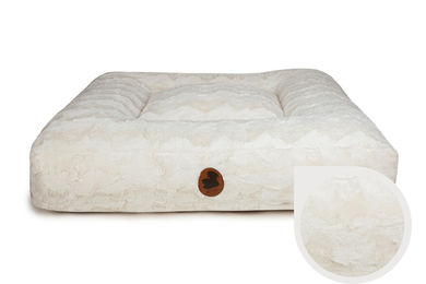 Produktbild von Emmy & Pepe Hundebett Wild Wave Creme Eckig L 120x100cm mit Memory Foam